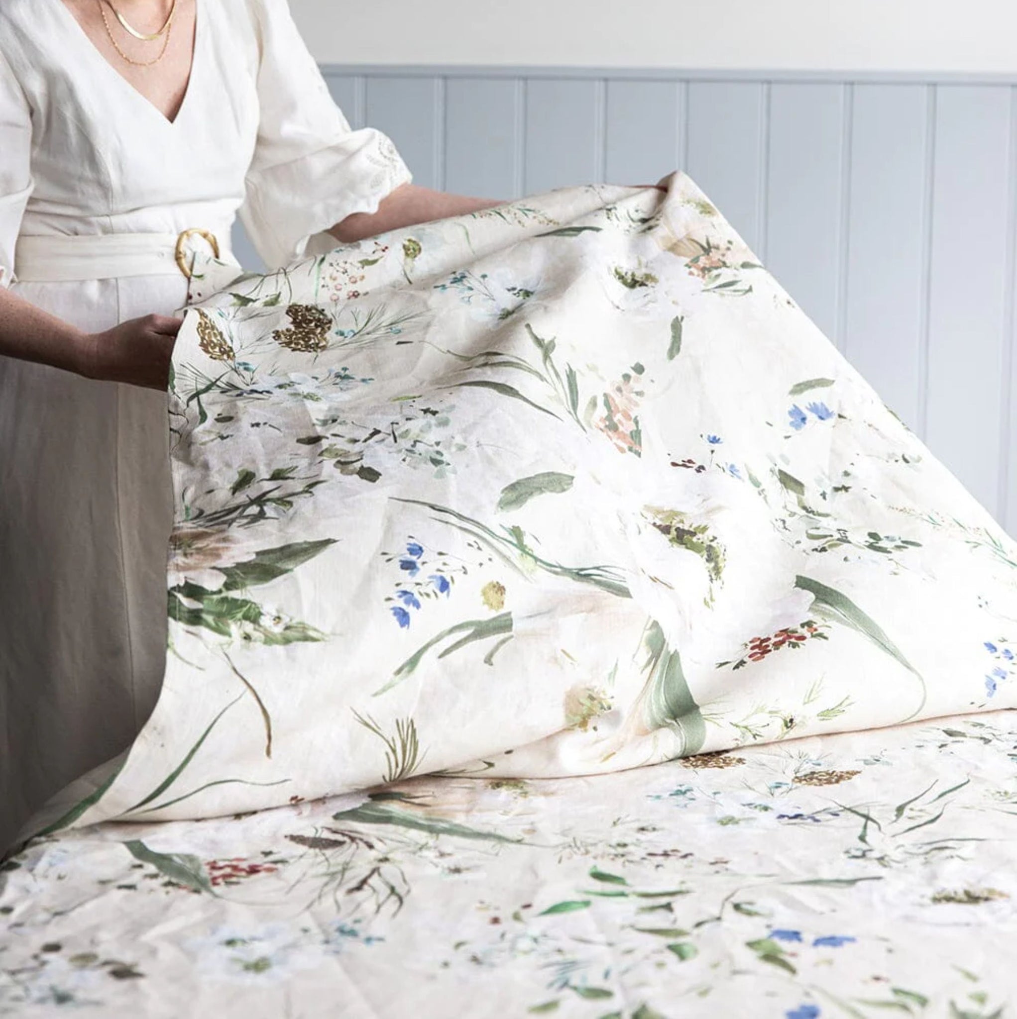 Tablecloth | Summer Peonies Linen